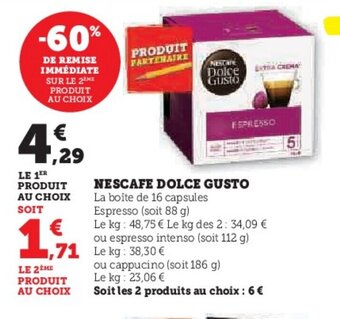 Super U Nescafe dolce gusto offre