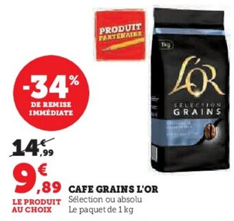 Super U CAFE GRAINS L'OR offre