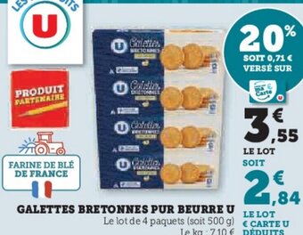 Super U GALETTES BRETONNES PUR BEURRE U offre