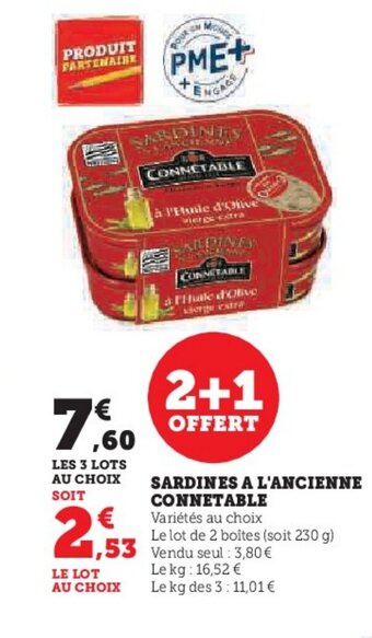 Super U SARDINES A L'ANCIENNE CONNETABLE offre