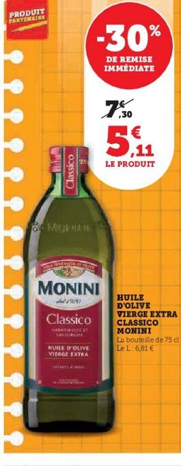 Super U HUILE D'OLIVE VIERGE EXTRA offre