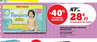 Super U COUCHES PAMPERS PREMIUM offre