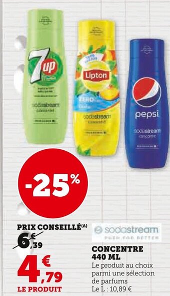 Super U CONCENTRE 440 ML offre