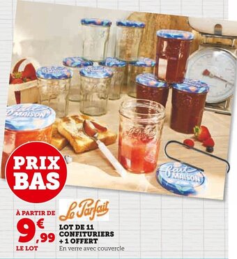 LOT DE 11 CONFITURIERS +1 OFFERT