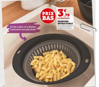 PASSOIRE RETRACTABLE