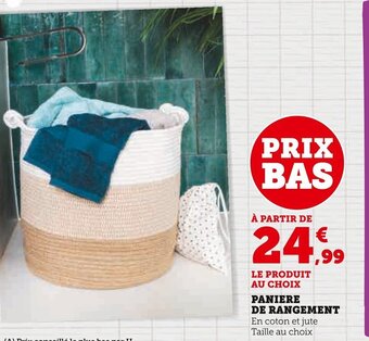 Super U PANIERE DE RANGEMENT offre