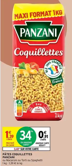 Intermarché Pâtes Coquillettes Panzani offre