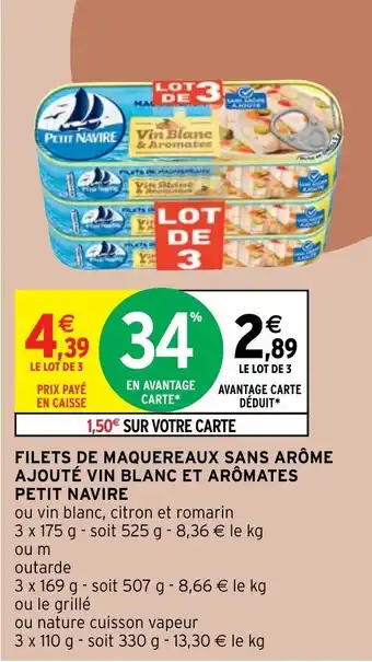 Filets de Maquereaux Sans arôme