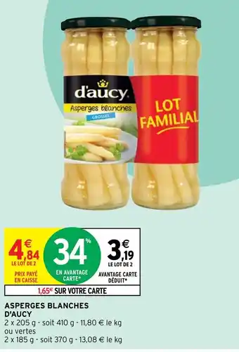 Intermarché Asperges Blanches d'aucy offre