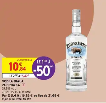 Intermarché Vodka Biala Zubrowka offre