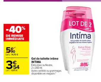 Carrefour Market Gel de toilette intime Intima offre
