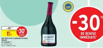 Intermarché IGP Pays d'oc Cabernet-Syrah Rouge offre