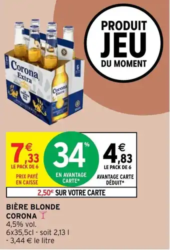 Intermarché Bière Blonde Corona offre