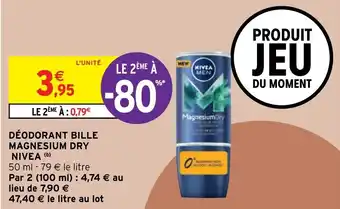 Intermarché Déodorant Bille Magnesium Dry offre
