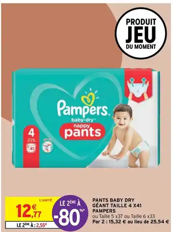 Intermarché Pants Baby Dry Géant Taille 4 X41 offre