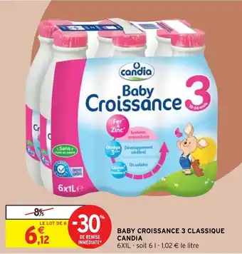 Intermarché Baby Croissance 3 Classique Candia offre