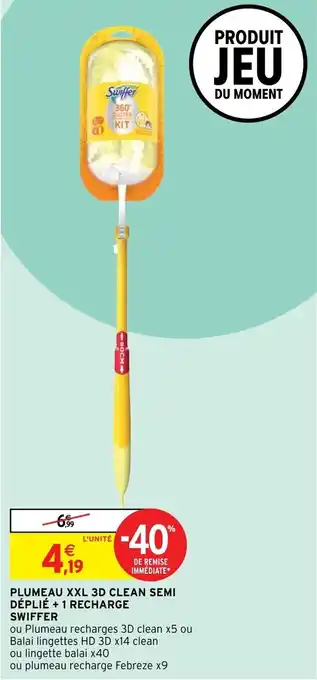 Intermarché Plumeau XXL 3D Clean Semi offre