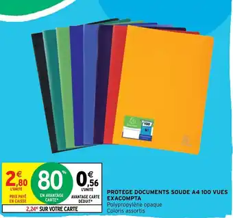 Intermarché Protege Documents Soude A4 100 Vues offre