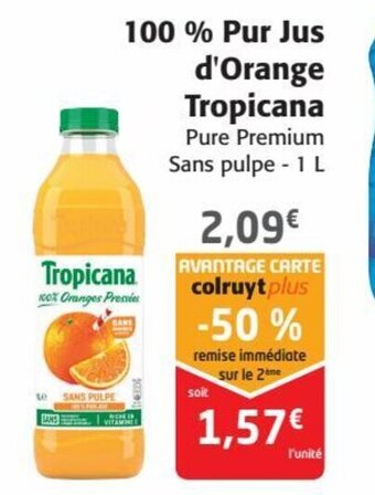 Colruyt 100% Oranges Presses d'Orange Tropicana offre