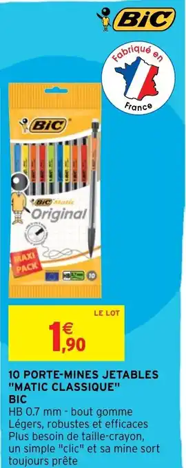 Intermarché 10 Porte-Mines Jetables offre