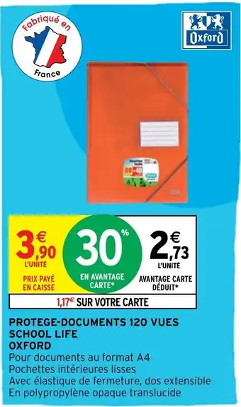 Intermarché Protege-Documents 120 Vues School Life offre
