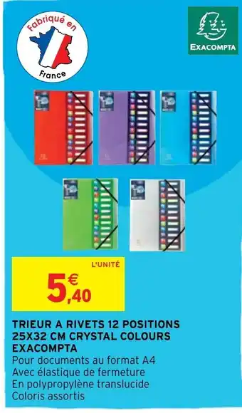 Trieur A Rivets 12 Positions 25X32CM Crystal Colours