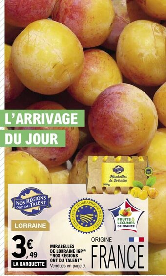 E.Leclerc MIRABELLES DE LORRAINE IGP(4) "NOS RÉGIONS ONT DU TALENT" offre