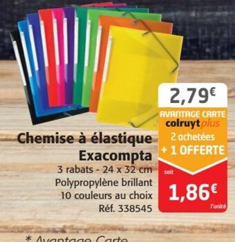 Colruyt Chemise à élastique Exacompta offre