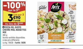 Leader Price I PIZZA DEL GUSTO CHÈVRE MIEL NOISETTES MIX offre