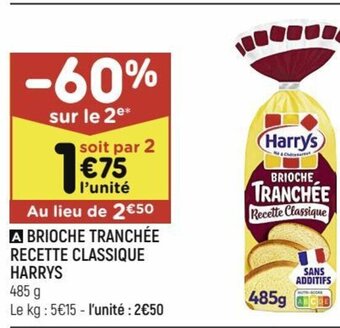 Leader Price BRIOCHE TRANCHÉE Recette Classique offre
