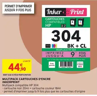 Intermarché Multipack Cartouches D'Encre Inkerprint offre