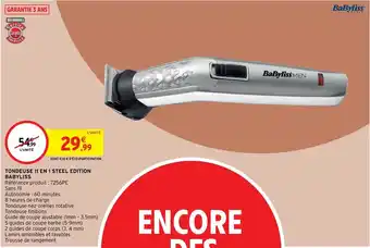 Intermarché Tondeuse 11 En 1 Steel Edition Babyliss offre