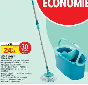 Intermarché Kit De Lavage Clean Twist offre