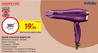 Intermarché Seche Cheveux Babyliss offre