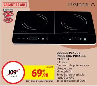 Intermarché Double Plaque Induction Posable offre