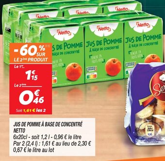 Netto JUS DE POMME À BASE DE CONCENTRÉ NETTO offre