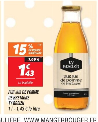 Netto PUR JUS DE POMME DE BRETAGNE offre