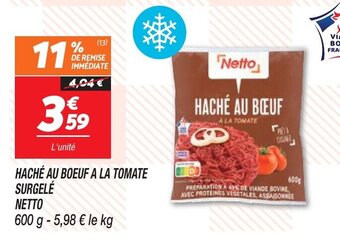 Netto HACHÉ AU BŒUF A LA TOMATE offre