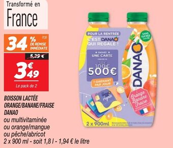 Netto BOISSON LACTÉE ORANGE/BANANE/FRAISE offre