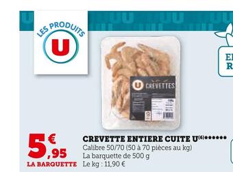 U Express U crevette entiere cuite offre