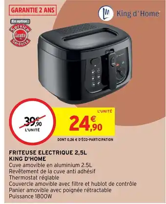 Friteuse Electrique 2,5L King D'Home