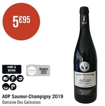 Casino Supermarchés Domaine des galmoises aop saumur-champigny 2019 offre