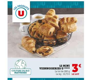 U Express U 12 mini viennoiseries offre