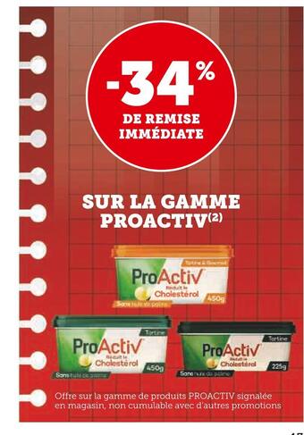 U Express Proactiv -34% de remise immédiate sur la gamme proactiv offre