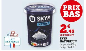 U Express U skyr nature offre