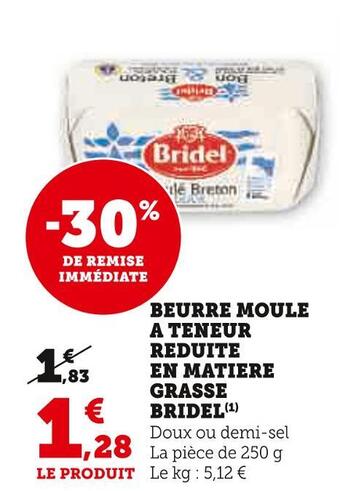 Bridel beurre moule a teneur reduite en matiere grasse