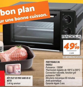 Netto FOUR POSABLE 20L offre