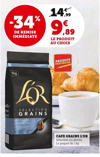 U Express L'or cafe grains offre