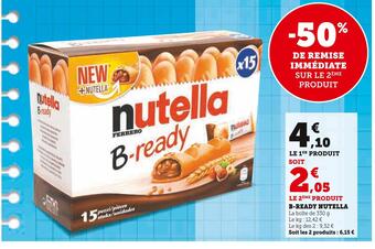U Express Nutella b-ready nutella offre