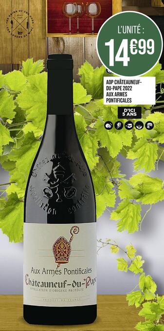 Aop châteauneuf du-pape 2022 aux armes pontificales